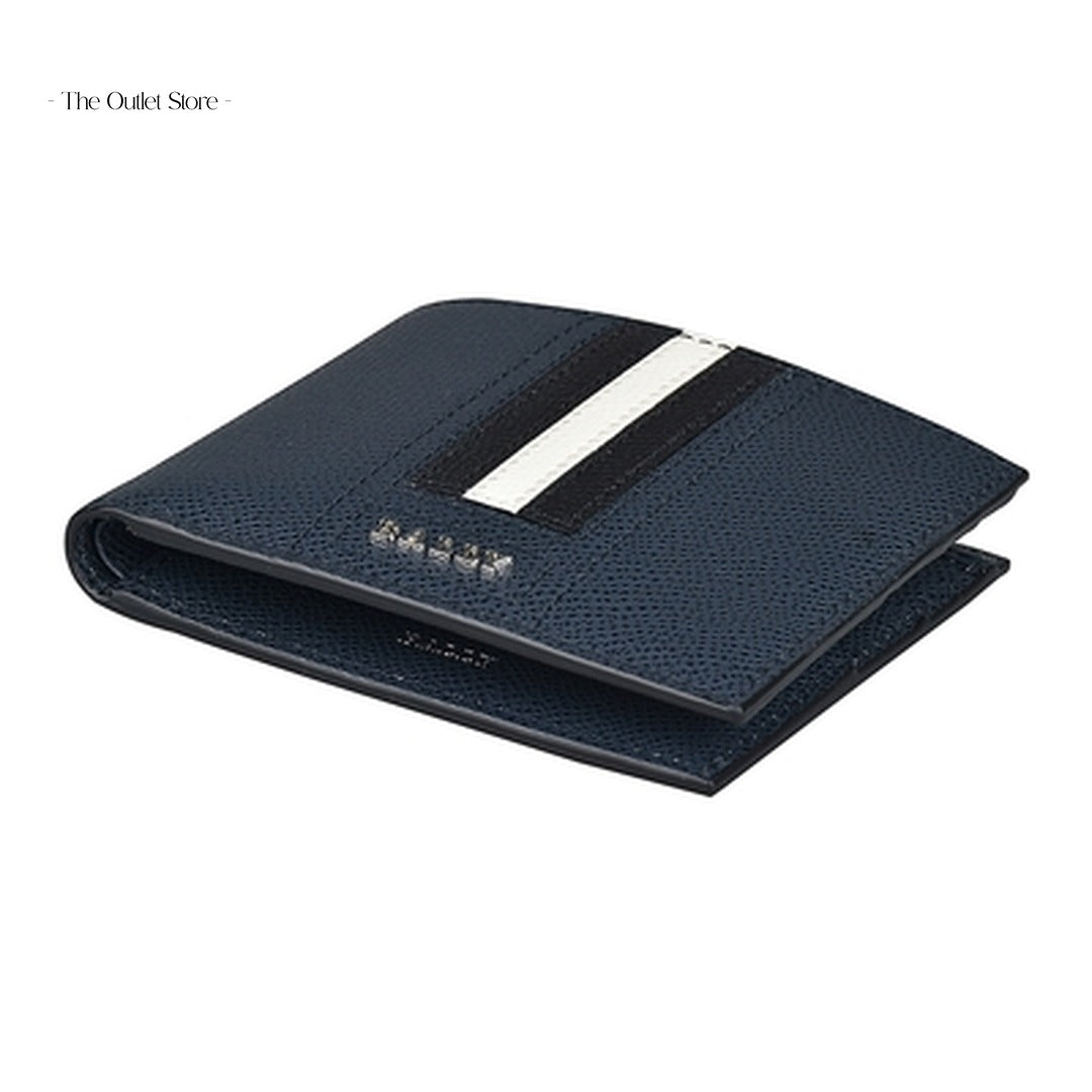 Bally Tveye Bifold Wallet 6230134 New Blue – Angled View