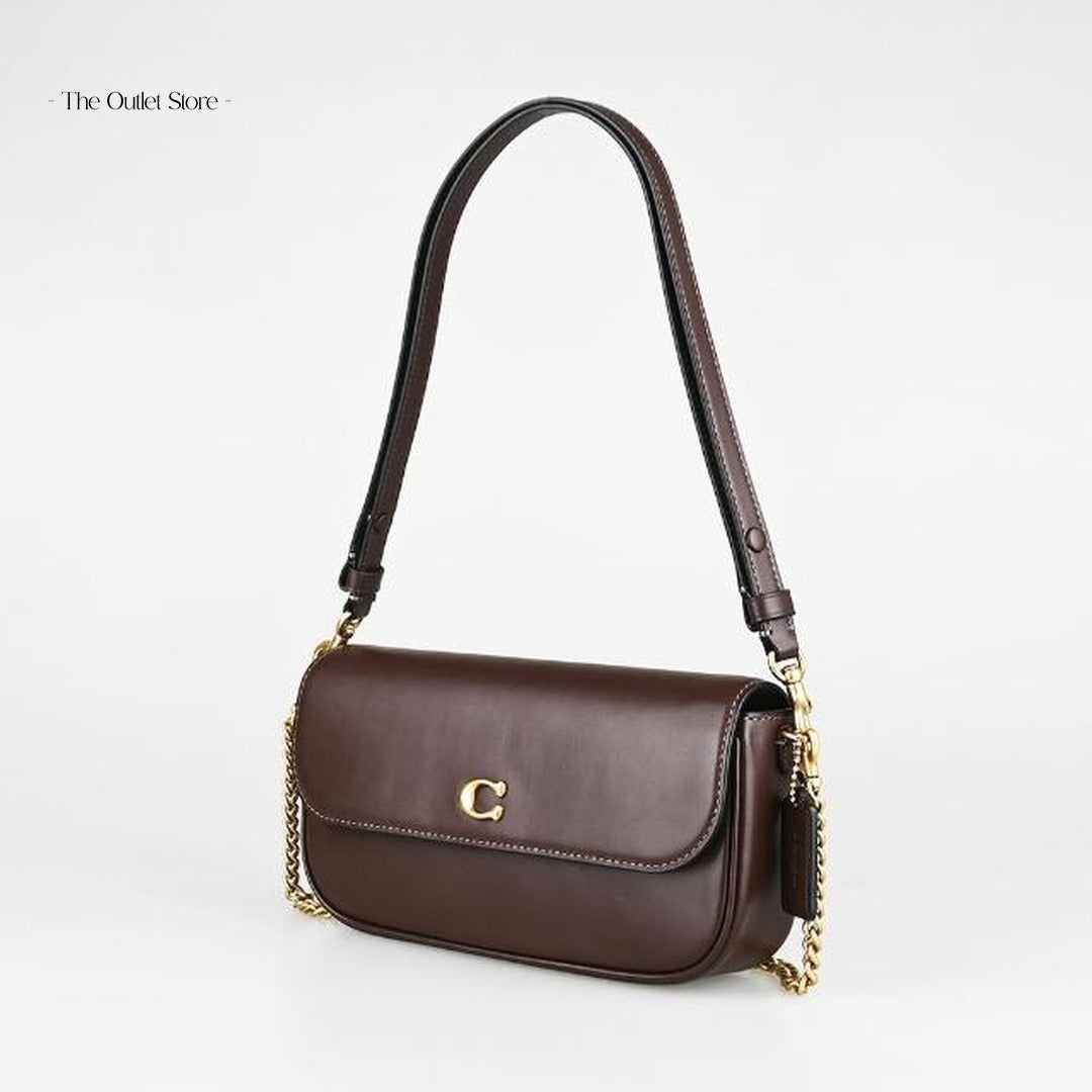 Coach Brook Flap Chain Bag CAN90 Maple – Angled View