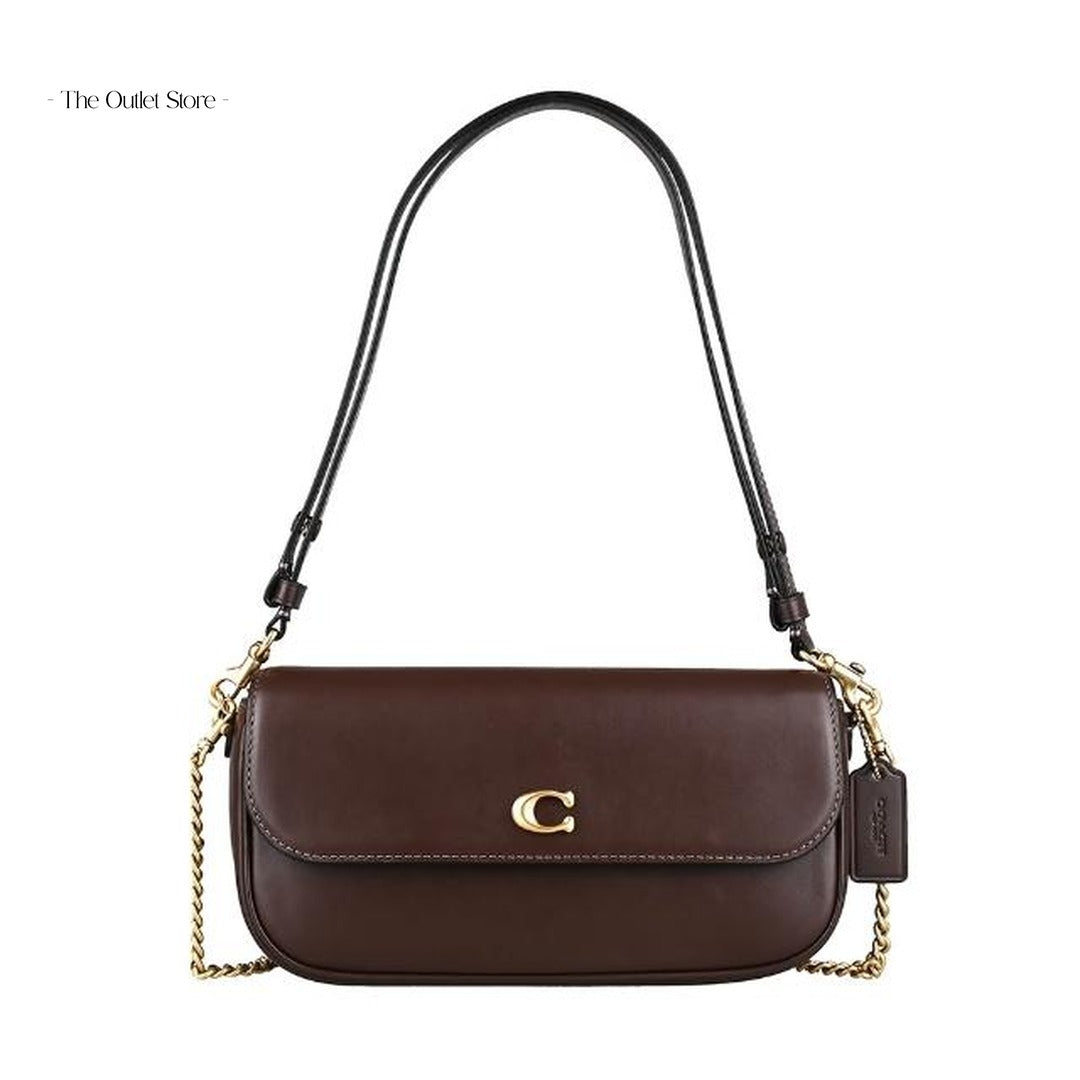 Coach Brook Flap Chain Bag CAN90 Maple – Front View