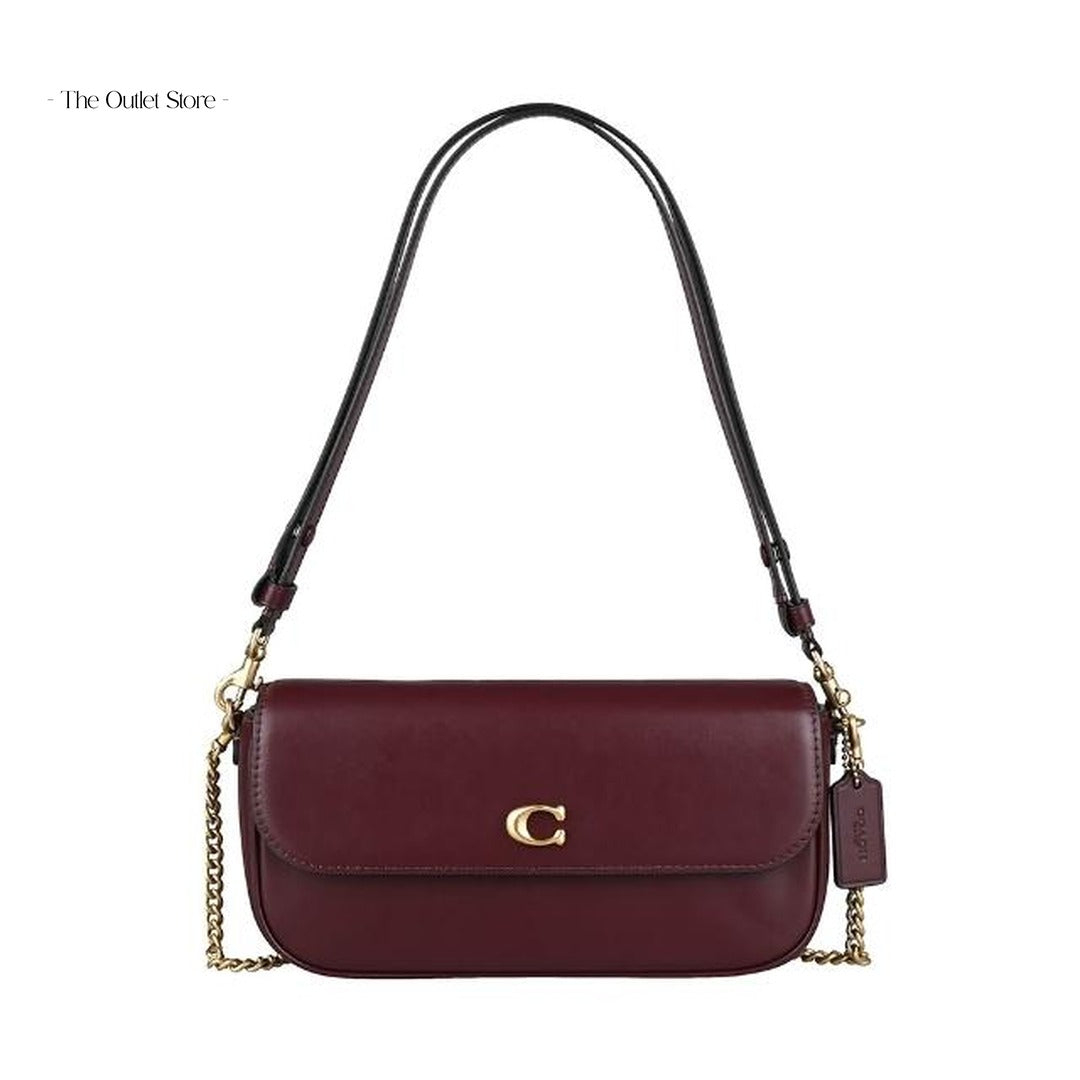 Coach Brook Flap Chain Bag CAN90 Merlot – Front View