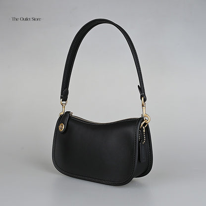 Coach Swinger 20 Shoulder Bag C2643 Black – Angled View