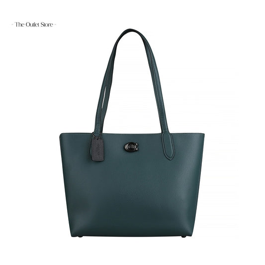 Coach Willow Tote Bag C0689 Pewter Forest – Front View