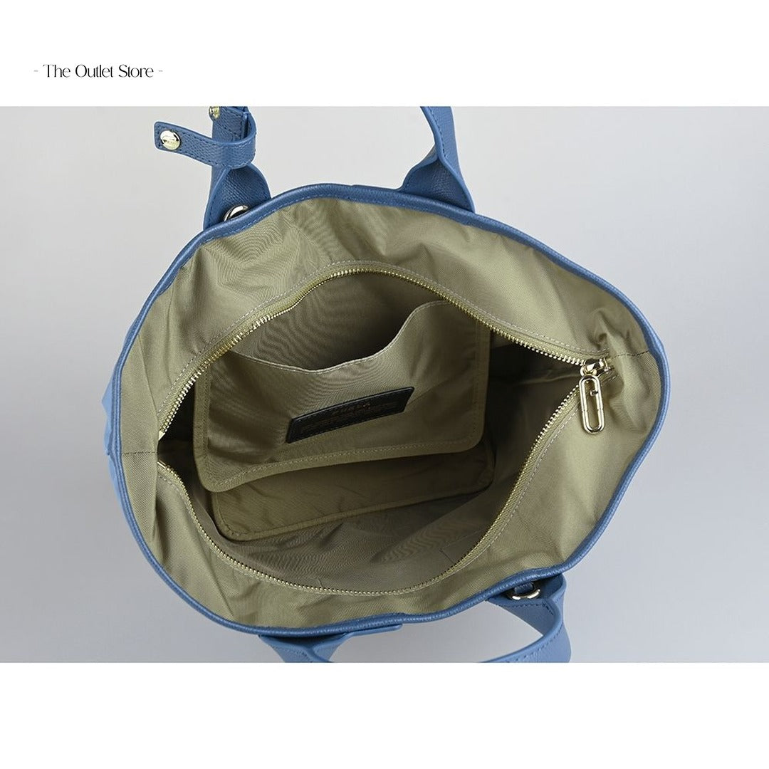 Furla Piuma Tote Bag M WB01269 Celestial Vetiver Denim – Interior View