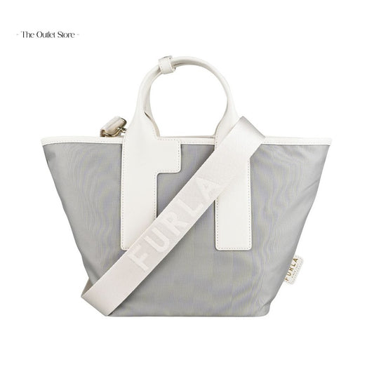 Furla Piuma Tote Bag M WB01269 Cenere Ballerina Panna – Front View